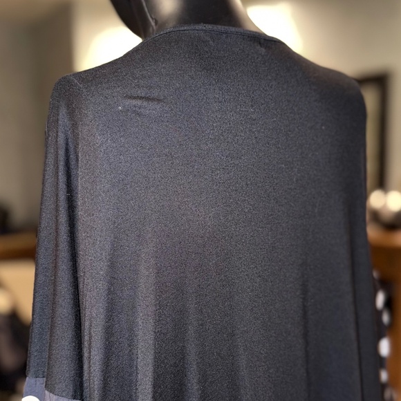 JASON, Comfy Black Tunic with Polka Dot Sleeves – Size L - Picture 14 of 15